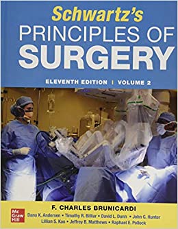 SCHWARTZ'S PRINCIPLES OF SURGERY 2-volume set 11th edition 2