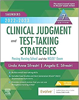 Saunders 2022-2023 Clinical Judgment and Test-Taking Strategies 7th Edition - 9780323763882